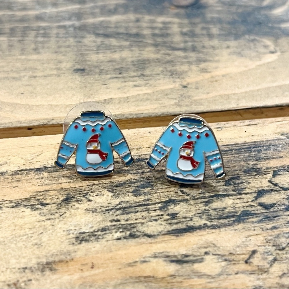 Christmas Sweater Stud Earrings